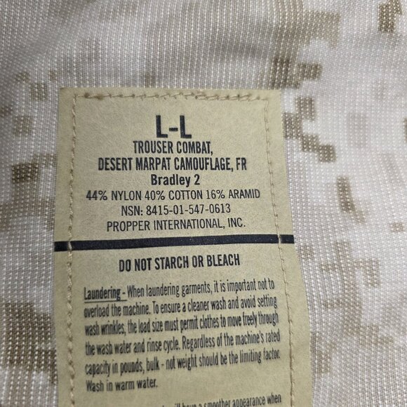 Trouser Pants Combat Desert Camouflage Bradley 2 Men's 36in W x 34in L Approx. - Picture 9 of 11